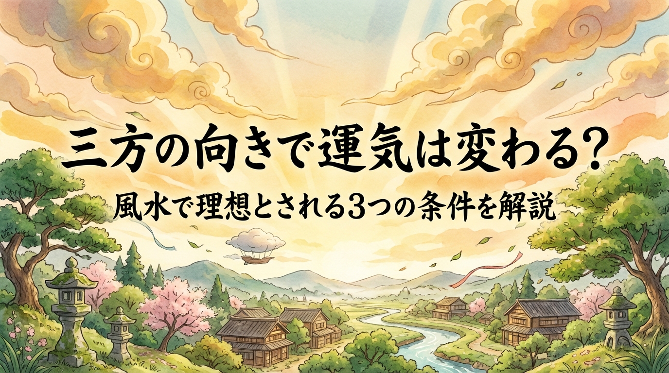 三方の向きで運気は変わる？風水で理想とされる3つの条件を解説