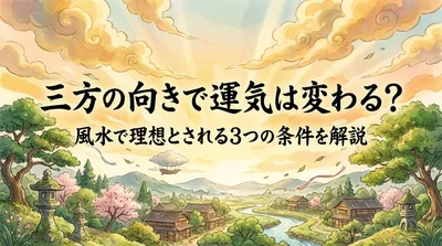 三方の向きで運気は変わる？風水で理想とされる3つの条件を解説