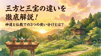 三方と三宝の違いを徹底解説！神道と仏教での3つの使い分けとは？