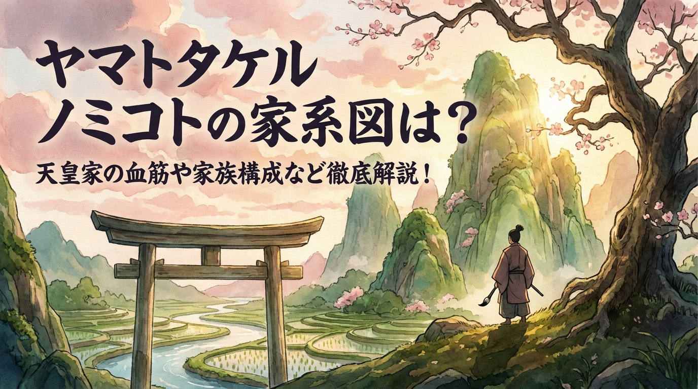 ヤマトタケル ノミコトの家系図は?天皇家の血筋や家族構成など徹底解説!