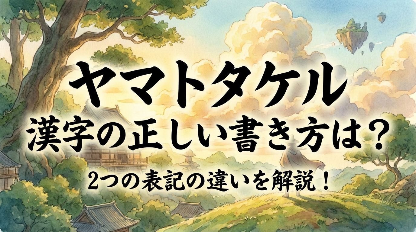 ヤマトタケル 漢字の正しい書き方は？2つの表記の違いを解説！