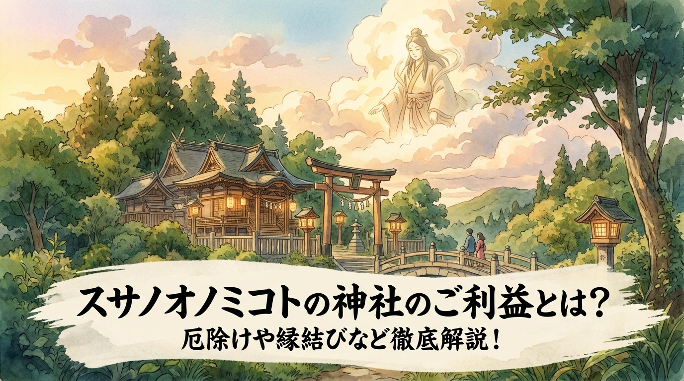 スサノオノミコトの神社のご利益とは？厄除けや縁結びなど徹底解説！