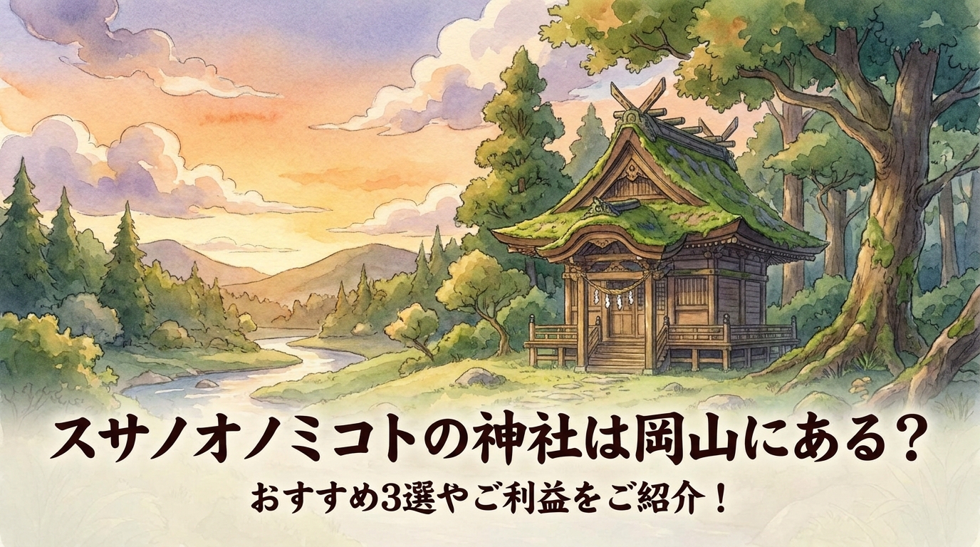 スサノオノミコトの神社は岡山にある?おすすめ3選やご利益をご紹介!