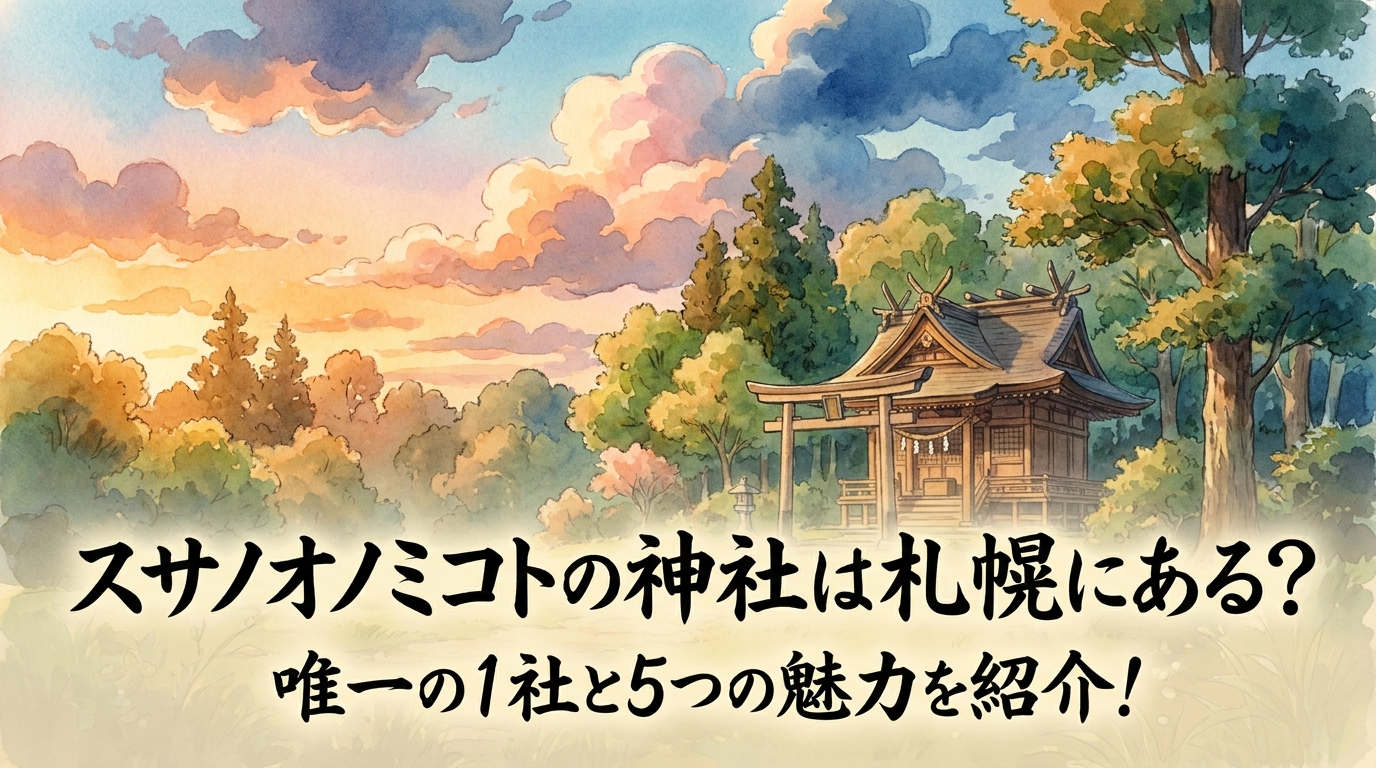 スサノオノミコトの神社は札幌にある？唯一の1社と5つの魅力を紹介！
