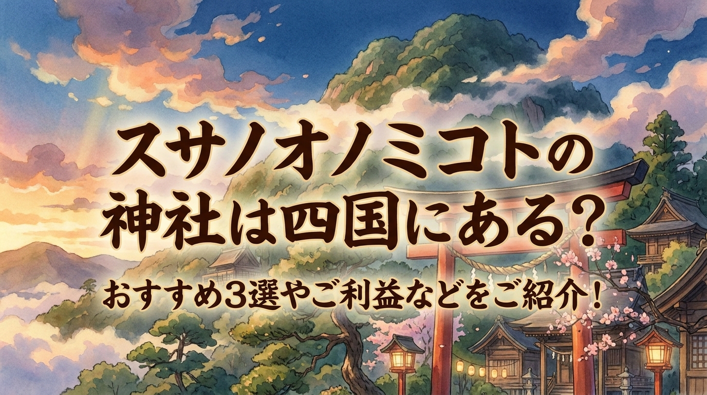 スサノオノミコトの神社は四国にある?おすすめ3選やご利益などをご紹介!