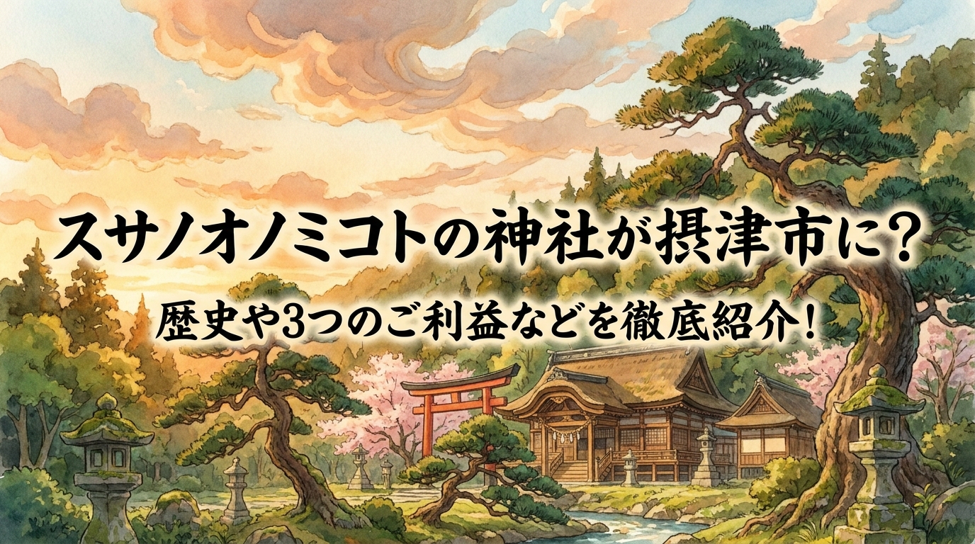 スサノオノミコトの神社が摂津市に?歴史や3つのご利益などを徹底紹介!