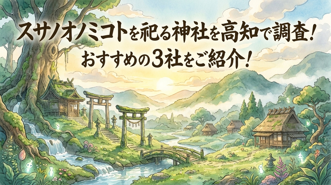 スサノオノミコトを祀る神社を高知で調査！おすすめの3社をご紹介！