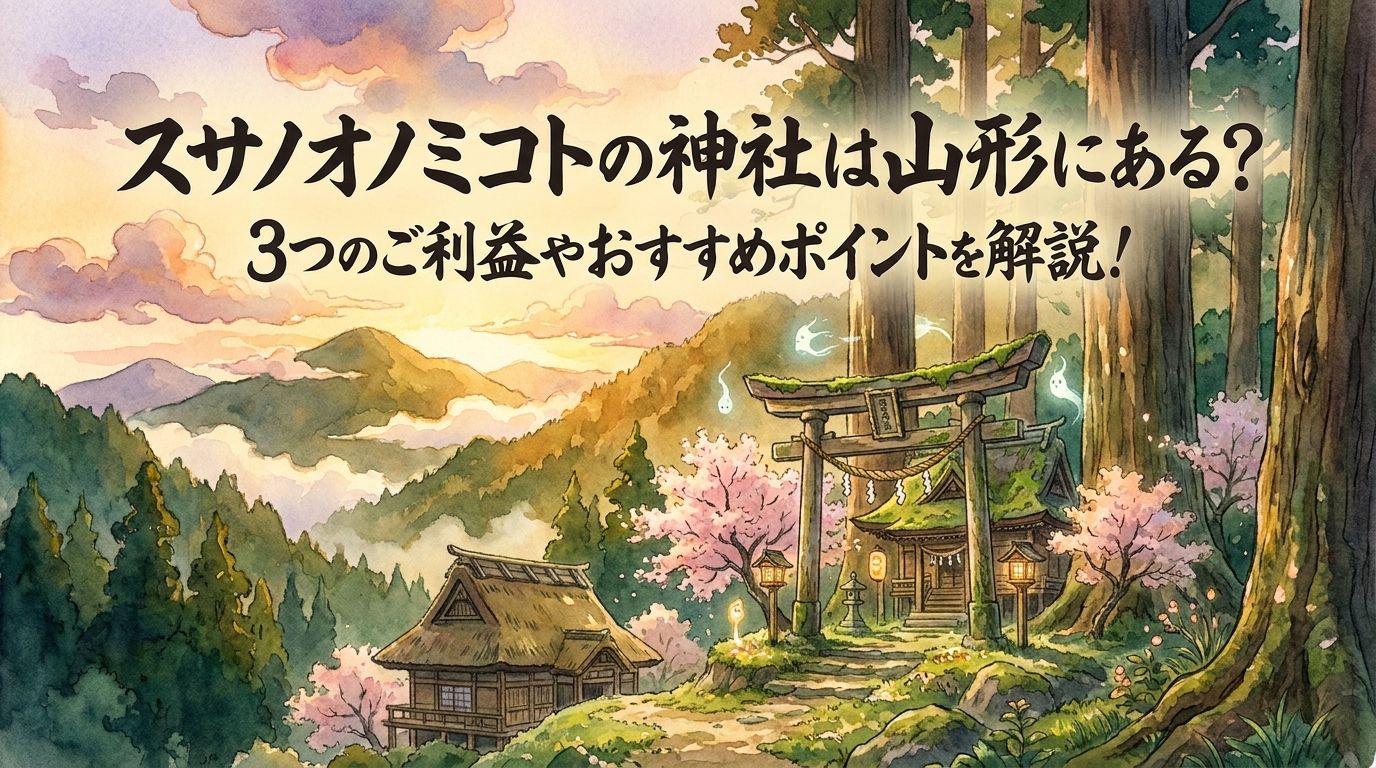 スサノオノミコトの神社は山形にある？3つのご利益やおすすめポイントを解説！